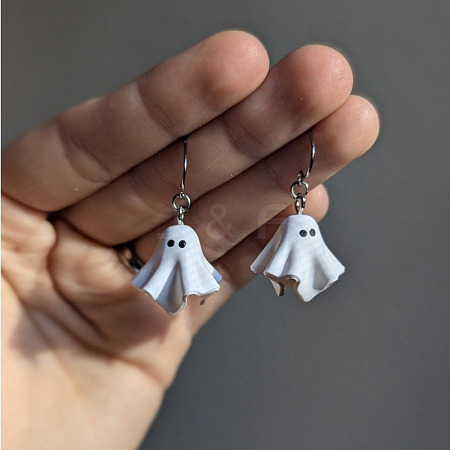 Ghost Alloy Resin Dangle Earrings FS-WG96166-01-1