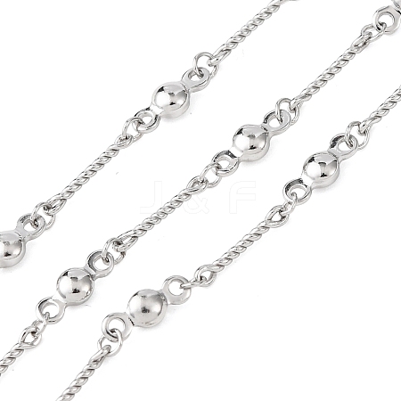 304 Stainless Steel Flat Round Link Chains CHS-H117-02P-1