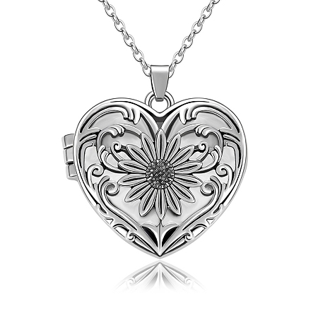 Alloy Heart Pendant Necklaces PW-WG44253-01-1