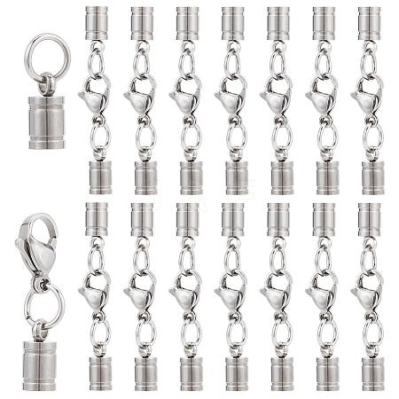   20 Sets 304 Stainless Steel Lobster Claw Clasps STAS-PH0004-74-1