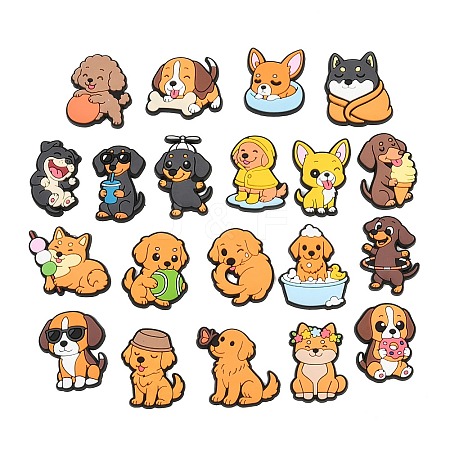 Dog Theme PVC Cabochons PL-CBAF507-02-1