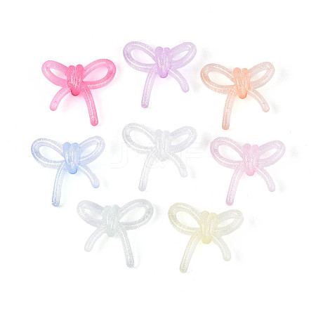 Luminous Frosted Transparent Acrylic Beads TACR-T029-24M-1