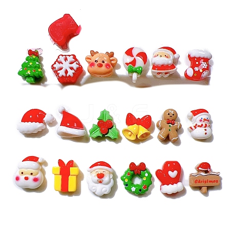 Christmas Theme Resin Cabochones PW-WG52060-01-1