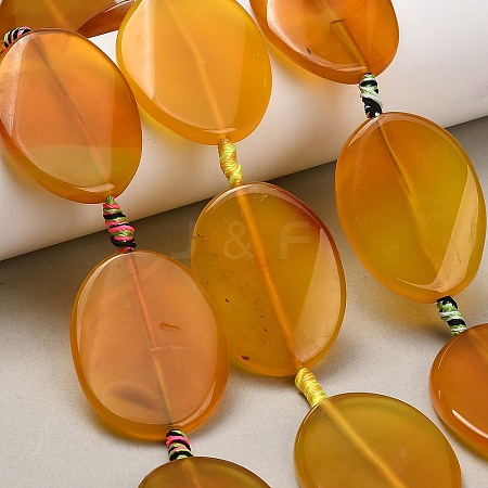Natural Yellow Agate Beads Strands G-A321-H04-01-1