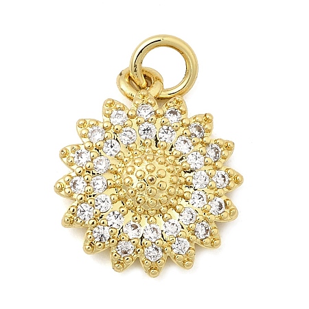 Brass Micro Pave Cubic Zirconia Pendants KK-I360-082G-1