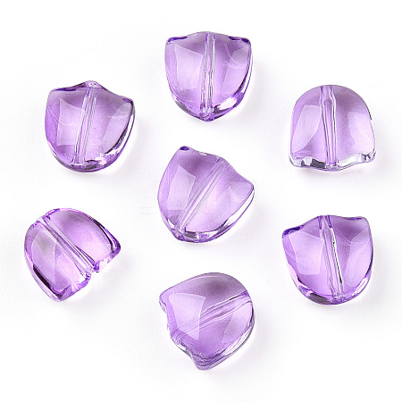 Spray Painted Transparent Glass Beads GLAA-T022-26-A02-1