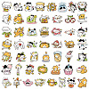 100Pcs PVC Self-Adhesive Stickers of Freehand Painting Cat PW-WG6201B-01-1