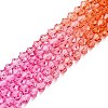 Gradient Color Baking Paint Glass Bead Strands LS-DGLA-A039-T4mm-A04-4