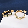 Green Cubic Zirconia Round Stud Earrings EJEW-F314-06G-1