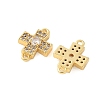 Brass Micro Pave Cubic Zirconia Connector Charms KK-U056-38G-2