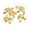 Golden Plated Alloy Letter Pendants LS-X-PALLOY-J718-01G-H-2
