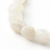 Natural White Moonstone Beaded Stretch Bracelets for Kids BJEW-JB06250-02-5