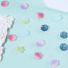 150Pcs 5 Colors Transparent Spray Paint Glass Bead Caps GLAA-PA0001-49-7