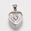 Brass Micro Pave Cubic Zirconia Charms LS-ZIRC-E143-58B-P-2