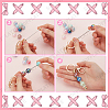 50Pcs UV Plating Iridescent Transparent Crackle Acrylic Beads MACR-SP0001-05-6