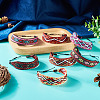 7Pc 7 Style Adjustable Polyester Ethnic Cord Wrap Bracelets BJEW-TAC0036-4