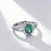 Brass Micro Pave Cubic Zirconia Finger Rings FS-WG962D3-02-1