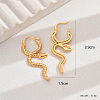 Brass Retro Snake Hoop Earrings OV7667-5