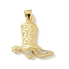 Brass Micro Pave Cubic Zirconia Pendants KK-M300-30G-1