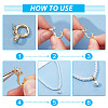 6Pcs 3 Styles Brass Micro Pave Clear Cubic Zirconia Twister Clasps ZIRC-DR0001-02-3
