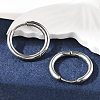 Tarnish Resistant 304 Stainless Steel Hoop Earrings LS-EJEW-P177-P-16-2
