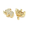 Brass Micro Pave Clear Cubic Zirconia Pendants KK-H254-11G-3