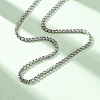 3MM 304 Stainless Steel Rhinestone Cup Chain Necklaces for Women NJEW-G175-01P-02-2