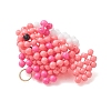 Glass Seed Beaded Fish Pendants PALLOY-MZ01234-5