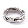 Unisex 304 Stainless Steel Finger Rings RJEW-K233-06D-P-1