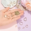16Pcs 2 Styles Brass Glass Pendants GLAA-YW0005-71-3
