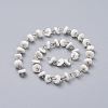 Handmade White Shell Beaded Chains AJEW-JB00500-2