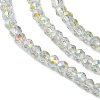 Electroplated Glass Beads Strands EGLA-P055-01B-FR01-4