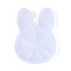 Easter Rabbit 9 Grids Plastic Bead Storage Containers with Hinged Lid X-CON-T001-07-2
