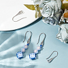 2 Pairs Rhomdium Plated 925 Sterling Silver Earring Hooks STER-BBC0007-93A-4