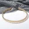 Iron Open Cuff Choker Necklaces for Women NJEW-M085-01G-4