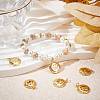 10Pcs Brass Micro Pave Cubic Zirconia Pendants KK-BBC0010-78-4