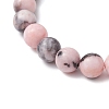 2Pcs Natural Pink Zebra Jasper Beaded Stretch Bracelets BJEW-JB11192-5