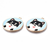 Eco-Friendly Alloy Enamel Pendants X-ENAM-Q437-052B-NR-3