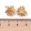 Brass Micro Pave Cubic Zirconia Beads KK-B100-51G-01-3