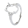 Adjustable 925 Sterling Silver Ring Components STER-K179-22P-1