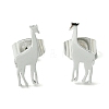 Non-Tarnish Cute Little Animal Theme 304 Stainless Steel Stud Earrings EJEW-B041-04H-P-1