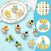 20Pcs 10 Colors Faceted Glass Pendants PALLOY-SZ00011-3