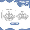 25Pcs Alloy Rhinestone Cabochons FIND-GA0007-48B-2