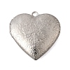 304 Stainless Steel Locket Pendants STAS-B128-22A-G-1