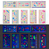 8 Sheets 8 Style Creative Fluorescent Arm Removable Temporary Tattoos Paper Stickers STIC-TA0002-02-3