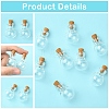 8Pcs Round Glass Bottle for Bead Containers BOTT-FS0001-03-2