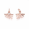 Brass Micro Pave Cubic Zirconia Charms ZIRC-F095-02RG-2