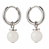 Natural White Jade Beads Earrings for Girl Women Gift EJEW-JE04607-03-2