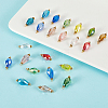 120Pcs 12 Colors Glass Pendants PALLOY-GA00009-4