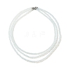 2Pcs 2 Style Opalite Heart Pendant Necklaces Set NJEW-JN04068-10